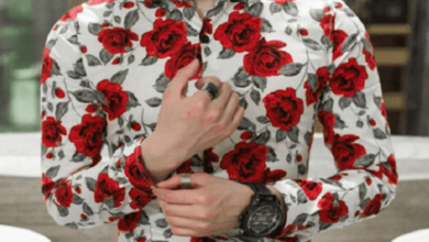 299 Rs Only Flower Style Casual Men Shirt Long Sleeve Thesparkshop.In