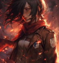 Fanart:V6faoollura= Mikasa