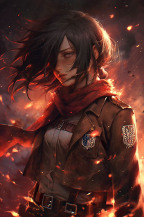 Fanart:V6faoollura= Mikasa